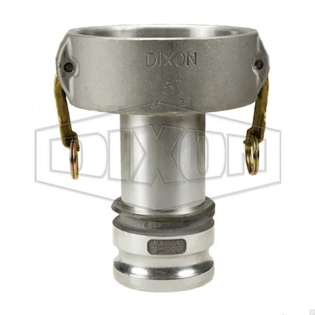 Dixon Type DA Cam and Groove Reducing Coupler, 1-1/2 x 1 in Nominal, Coupler x Adapter End Style, Aluminum 1015-DA-AL